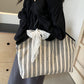 Striped Canvas Tote Bag