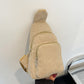 Corduroy Solid Color Crossbody Bag
