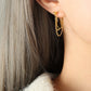 Titanium Steel Double Chain Earrings