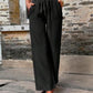 Tied High Waist Wide Leg Pants with Pockets