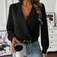 Perfee Surplice Long Sleeve Top