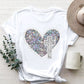 Full Size Graphic Heart Round Neck Short Sleeve T-Shirt
