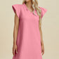 Double Take Full Size Ruffled V-Neck Cap Sleeve Dress