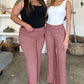 Ribbed High Waist Flare Pants