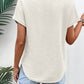 V-Neck Short Sleeve Blouse