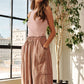 ADORA Drawstring Sleeveless Washed Dress