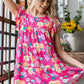 Heimish Full Size Floral Ruffle Sleeve Tiered Blouse
