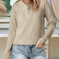 Textured Long Sleeve Hoodie