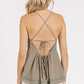 Mittoshop Crisscross Back Lace Detail V-Neck Cami