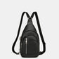 PU Leather Crossbody Bag with Two Detachable Strap