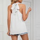 Gathered Detail Tied Sleeveless Top
