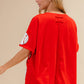 BiBi Sequin Baseball Drop Shoulder Short Sleeve T-Shirt - Brand BiBi