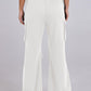 Elastic Waist Wide Leg Pants with Pockets