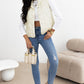 Snap Down Texture Vest Coat with Pockets