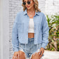 Button Up Long Sleeve Denim Jacket with Breast Pockets