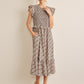 In February Floral Smocked Ruffled Midi Dress