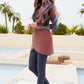 Cap, Printed Long Sleeve Swimwear, Pants and Mini Skirt Four-Piece Swim Set