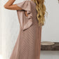 Mandy Ruffled Round Neck Short Sleeve Dress