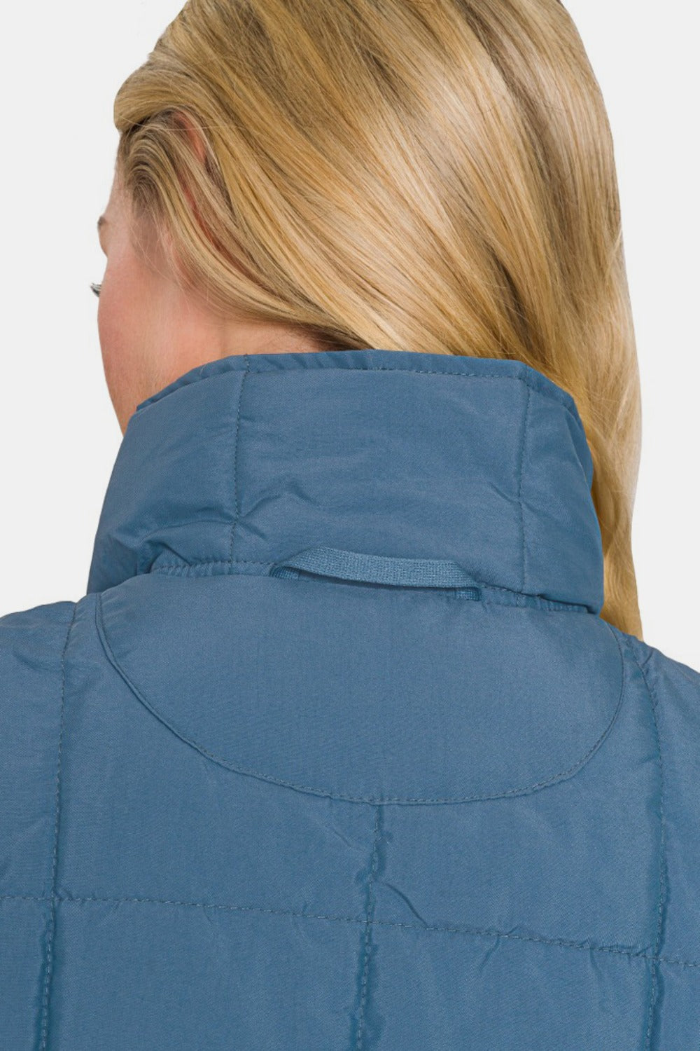 Zenana Zip Up Cropped Puffer Vest with Pockets- Brand Zenana *