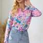 Floral Long Sleeve Collared Shirt