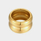Gold Double Ridge Ring