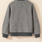Pocketed Zip Up Baseball Collar Jacket