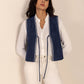 Tied Contrast Trim Vest