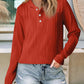 Textured Long Sleeve Hoodie