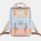 Himawari Contrast Waterproof Nylon Backpack Bag