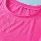 Slit Round Neck Half Sleeve T-Shirt