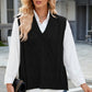Cable Knit V-Neck Sweater Vest