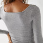Square Neck Long Sleeve T-Shirt