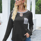 Cutout Leopard Round Neck Long Sleeve T-Shirt