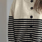 Striped Button Down Long Sleeve Cardigan