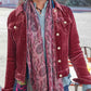 Button Up Long Sleeve Jacket with Chest Pockets