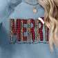 MERRY CHRISTMAS Round Neck Long Sleeve Sweatshirt