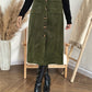 Pocketed Back Elastic Waist Skirt