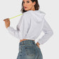Perfee Drawstring Letter Long Sleeve Hoodie