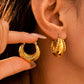 18K Gold-Plated Stainless Steel Huggie Earrings