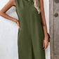 Pocketed Round Neck Sleeveless Mini Dress