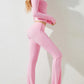 Round Neck Long Sleeve Top and Pants Set