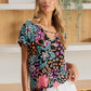 Sew In Love Full Size Printed Short Sleeve Top