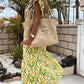 Ruffled Printed Cap Sleeve Midi Dress
