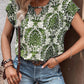 Printed Short Sleeve Blouse