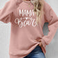 Letter Graphic Round Neck Long Sleeve Sweatshirt