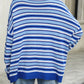 Striped Mock Neck Long Sleeve Sweater