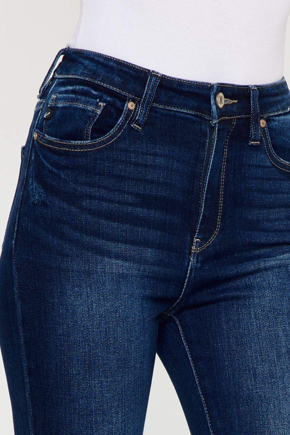 Kancan Full Size High Rise Frayed Ankle Skinny Jeans *