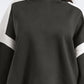 Contrast Dropped Shoulder Long Sleeve Hoodie