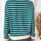 Perfee Striped Contrast Round Neck Long Sleeve Sweatshirt