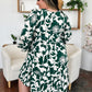 Double Take Full Size Printed Ruffle Hem Long Sleeve Dress